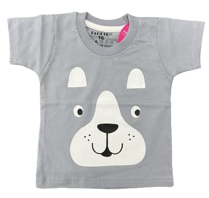 Fareto Baby's & Kid's 100% Cotton Half Sleeves T-Shirt(Pack of 3)