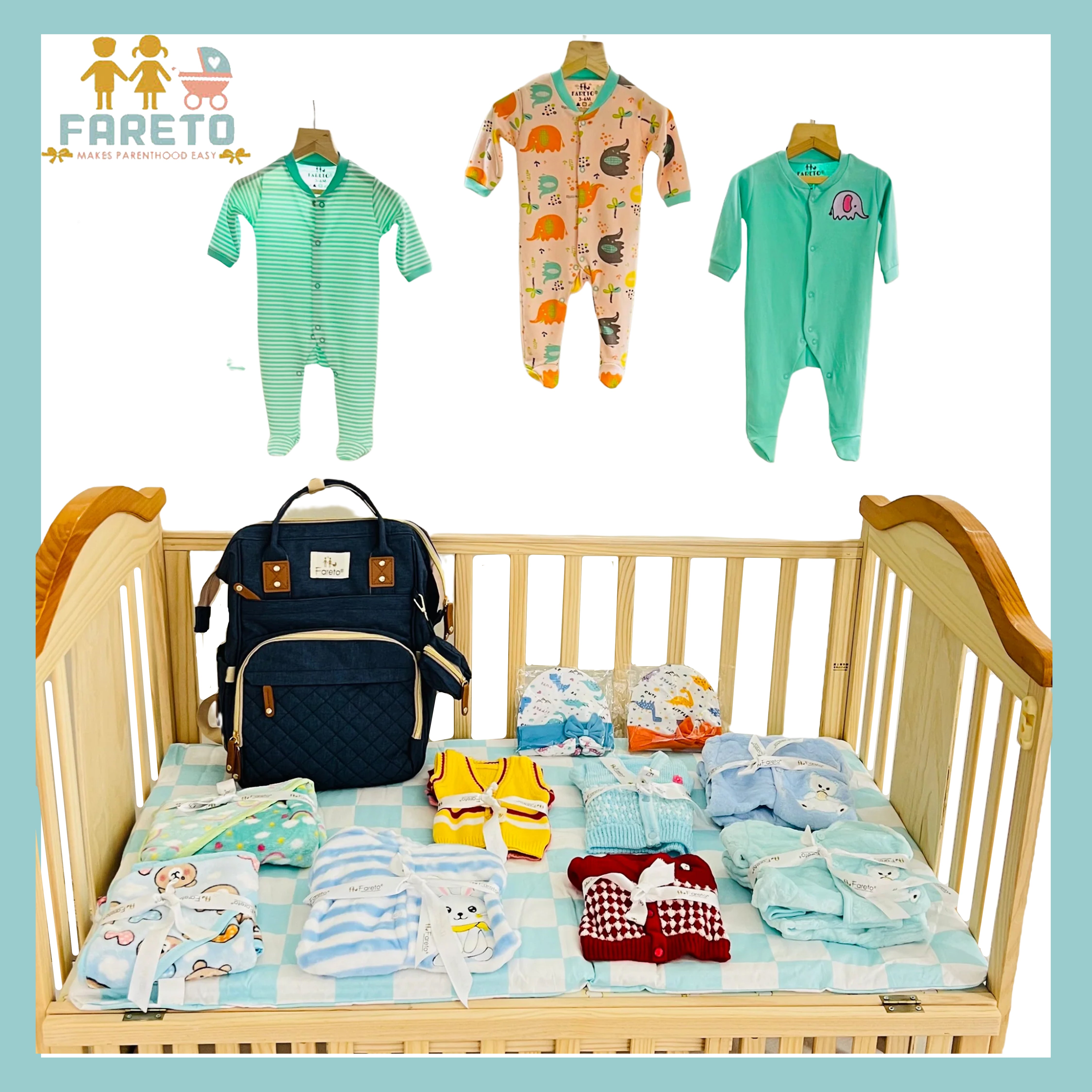 Fareto New Born Baby Winter Wear Clothing Set Combo 35 in 1(F210)