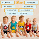 Fareto Baby Boy's and Girl's Cut Sleeve T-Shirt and Short Combo 100% Cotton Clothing Set ( PACK OF 2)(F142)
