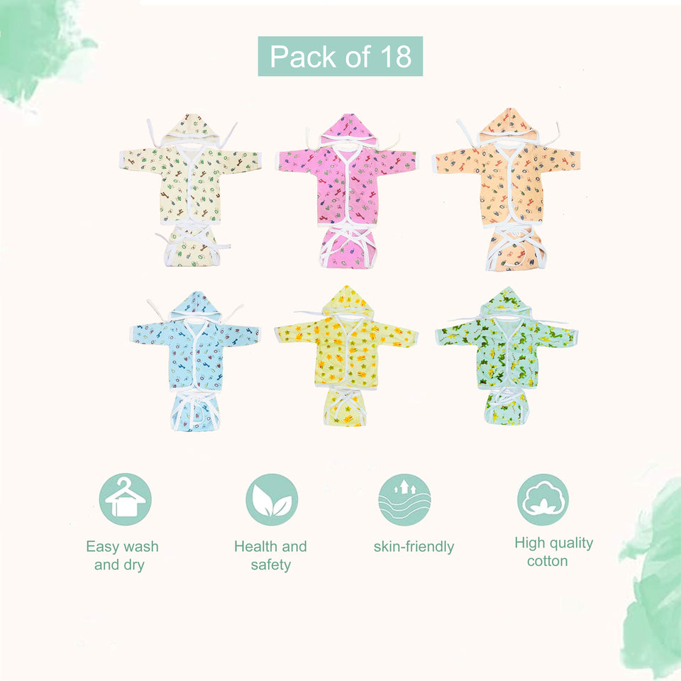 FARETO NEW BORN BABY MONSOON SEASON HOSPITAL ESSENTIALS 66 IN 1  NEW COMBO (0-6 MONTHS)(GREY MOON )