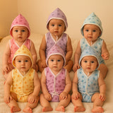 Fareto New Born Baby Premium Quality Clothing Set (0-2 Months)(Pack of 6)(F548)