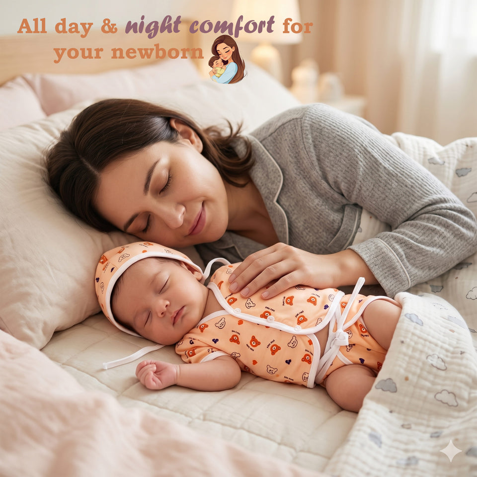 Fareto New Born Baby Premium Quality Clothing Set (0-3 Months)(Pack of 6)(F547)