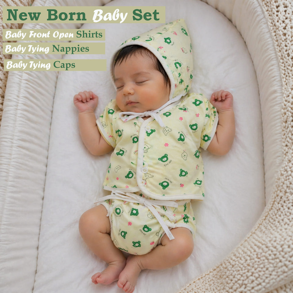 Fareto New Born Baby Premium Quality Clothing Set (0-3 Months)(Pack of 6)(F547)