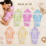Fareto New Born Baby Premium Quality Clothing Set (0-3 Months)(Pack of 6)(F547)
