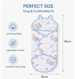 Fareto Baby Muslin Sleeping Cover – Soft & Breathable Newborn Sleeping Bag with Cute Bear Print (0–6 Months)(F803)