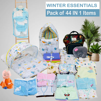Fareto New Born 44 in 1 High Quality Premium Baby Winter Wear Set – Soft, Warm & Perfect Gift for Newborns(0-6 Months)(F648)