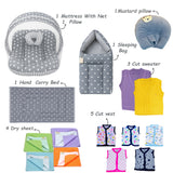 Fareto New Born 44 in 1 High Quality Premium Baby Winter Wear Set – Soft, Warm & Perfect Gift for Newborns(0-6 Months)(F679)