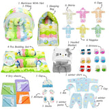 Fareto New Born Baby Monsoon Season Hospital Essentials 50 in 1 Baby Gift Set | Complete Newborn Essentials | 0-6 Months(F779)