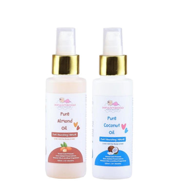 Fareto Baby Coconut Oil | Pure Almond Oil For Baby Skin & Hair | No Harmful Chemicals|Age- 0-2 Years