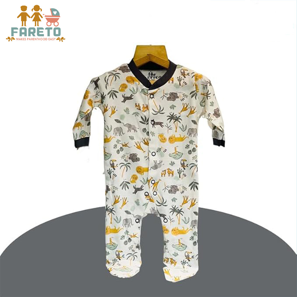 Fareto New Born Baby Full Body Rompers (Pack Of 3)(Color As Per The Availability)