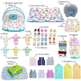 Fareto New Born Baby Hospital essentials Combo 60 in 1(0-6 Months)(F291)