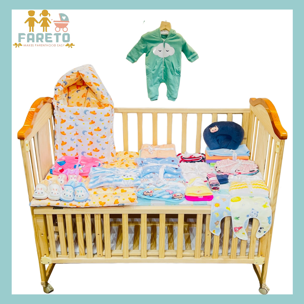 Fareto New Born Baby Purely winter Essentials Pack of 55 (0-6 months)