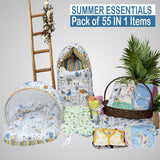 Fareto Premium Quality Baby Summer Essentials 55 in 1 New Combo (0-6Months)(F516)