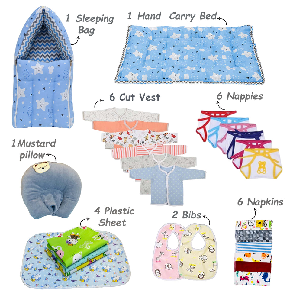 Fareto New Born Baby Purely winter Essentials Pack of 55 (0-6 months)(F668)