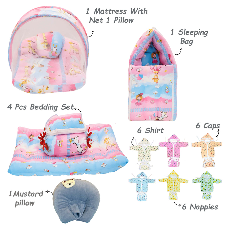 Fareto New Born Baby All Season Use Most Useful Essentials 60 in 1 (0-6 Months)(F492)