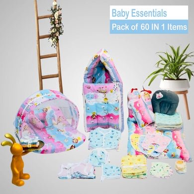 Fareto New Born Baby All Season Use Most Useful Essentials 60 in 1 (0-6 Months)(F492)