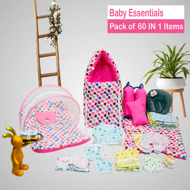 Fareto New Born Baby All Season Use Most Useful Essentials 60 in 1 (0-6 Months)(F359)