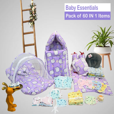 Fareto New Born Baby All Season Use Most Useful Essentials 60 in 1 (0-6 Months)(F351)