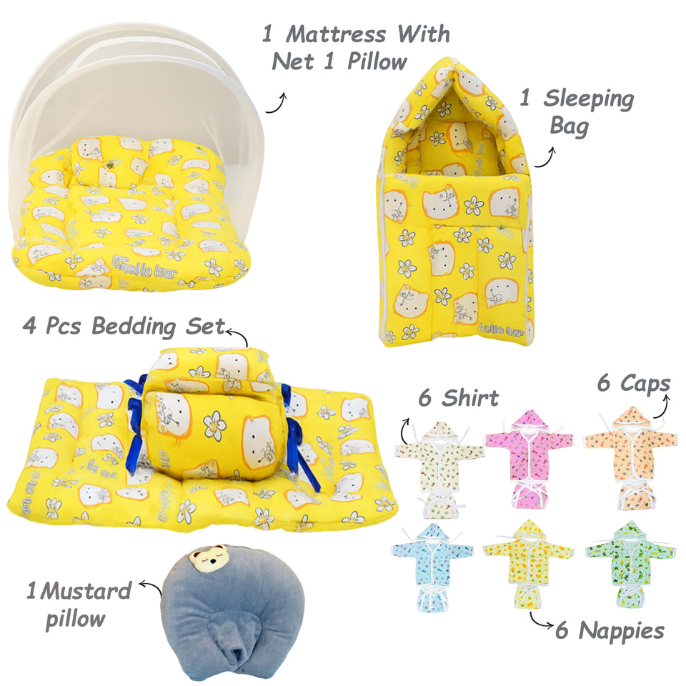 Fareto New Born Baby All Season Use Most Useful Essentials 60 in 1 (0-6 Months)(F352)