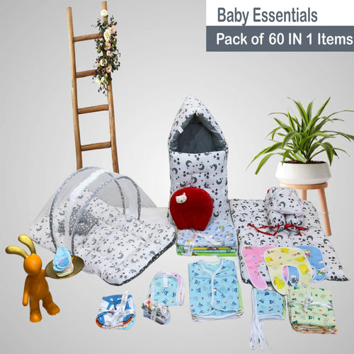Fareto New Born Baby All Season Use Most Useful Essentials 60 in 1 (0-6 Months)(F309)