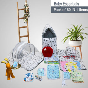 Fareto New Born Baby All Season Use Most Useful Essentials 60 in 1 (0-6 Months)(F309)