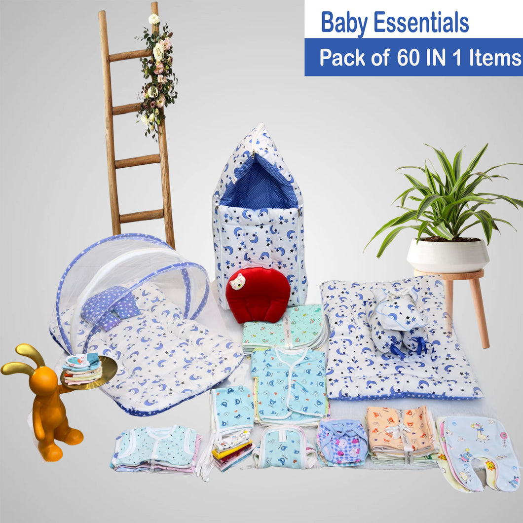 Fareto New Born Baby All Season Use Most Useful Essentials 60 in 1 (0-6 Months)(F318)