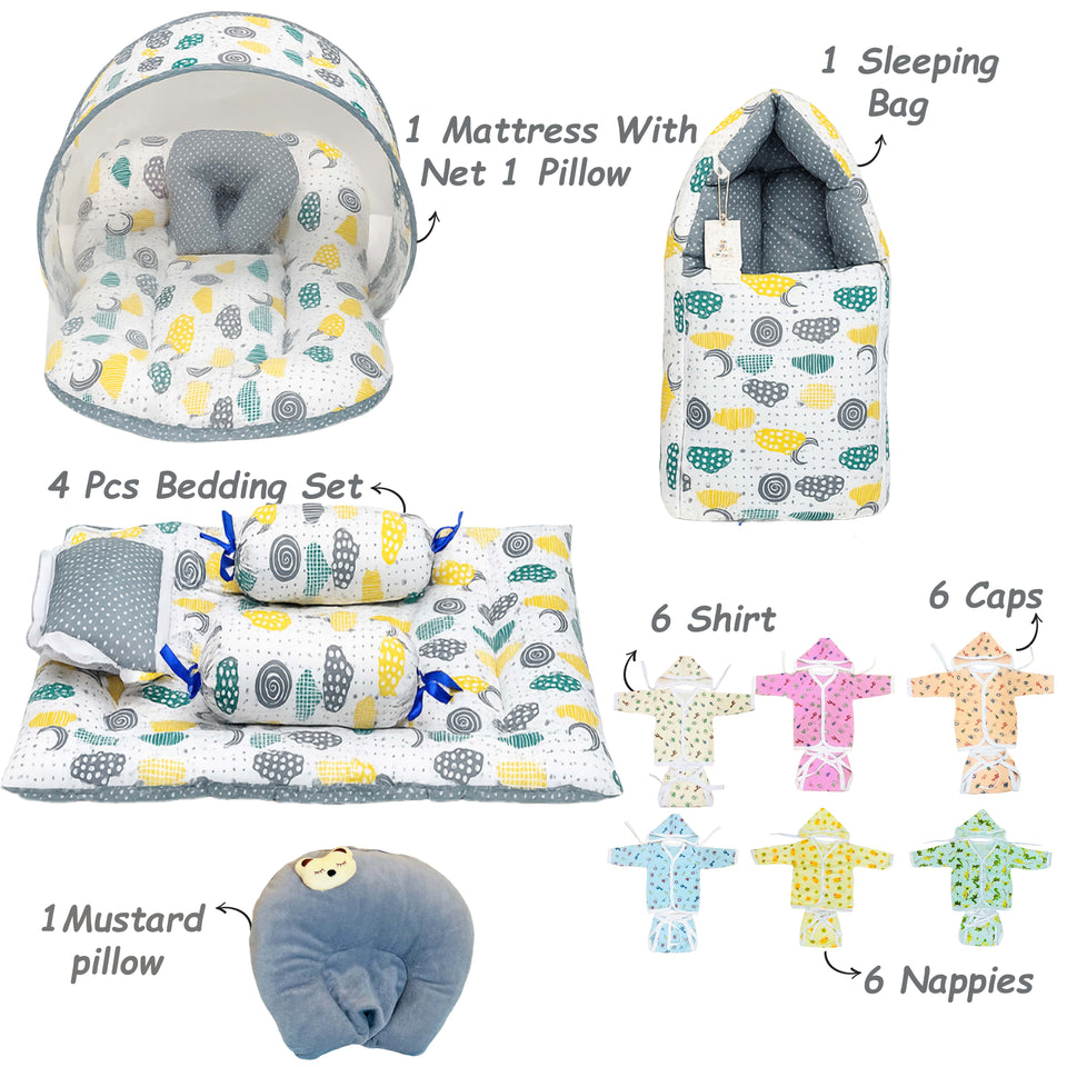 Fareto New Born Baby All Season Use Most Useful Essentials 60 in 1 (0-6 Months)(F575)