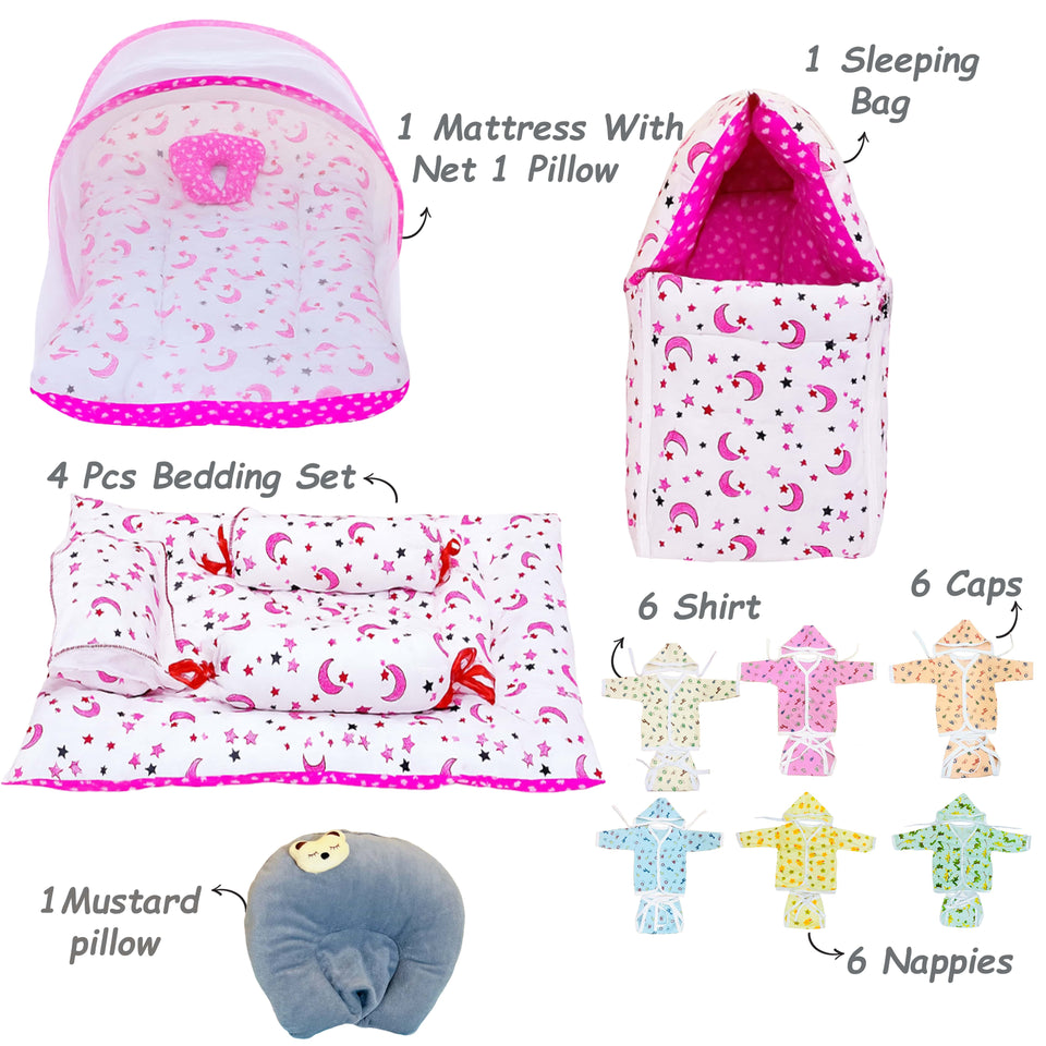 Fareto New Born Baby All Season Use Most Useful Essentials 60 in 1 (0-6 Months)(F325)