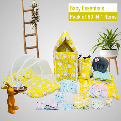 Fareto New Born Baby All Season Use Most Useful Essentials 60 in 1 (0-6 Months)(F352)