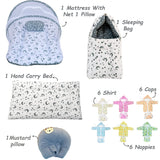Fareto Newborn Baby Summer Hospital Essentials Combo | 68-in-1 Maternity & Bedding Gift Set (0–6 Months)(F710)