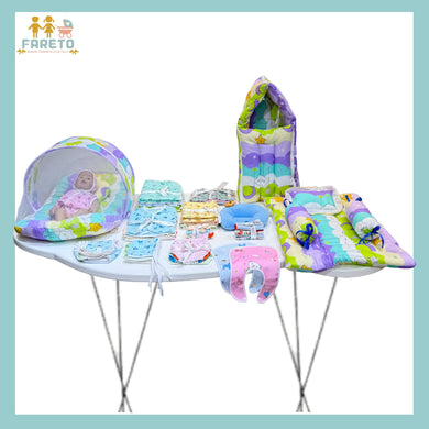Fareto New Born Baby All Season Use Most Useful Essentials 60 in 1 (0-6 Months)(F573)