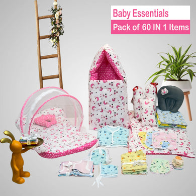 Fareto New Born Baby All Season Use Most Useful Essentials 60 in 1 (0-6 Months)(F325)