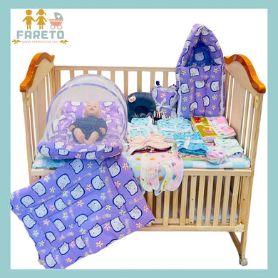 Fareto New Born Baby All Season Use Most Useful Essentials 60 in 1 (0-6 Months)(F351)