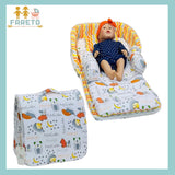 Fareto Baby Travel Friendly for Kids Portable Baby Comfortable Cushioning(0+6 Months)(GOOD NIGHT ORANGE)