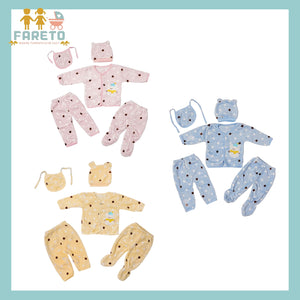 Fareto New Born Baby Winter Season Clothing Set Pack Of 15(0-3 Months)(Colors May Vary)