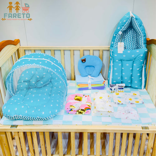 Fareto 24 in 1 New Born Baby Complete Items Premium Gift combo(0-6Months)