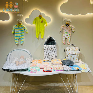 Fareto New Born Baby Summer Essentials 64 in 1 (0-6 Months)