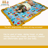 Fareto New Born Baby 100% Cotton Super Soft Malmal Carry Bed Pack of 5(0-12Months) 77CM*55CM(300 GSM)