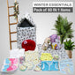 FARETO NEW BORN BABY WINTER ESSENTIALS 60 IN 1 NEW COMBO (0-6 MONTHS)(GREY MOON )(F227)