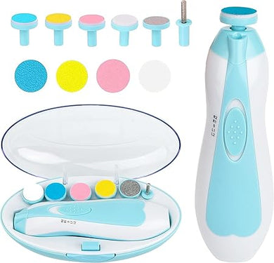Fareto Baby Nail Trimmer Electric,Baby Nail Clippers, 6 in 1 Baby Nail File,Nail File Baby Grooming Kit Manicure Set for Toddler or Adults