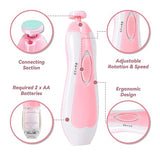 Fareto Baby Nail Trimmer Electric,Baby Nail Clippers, 6 in 1 Baby Nail File,Nail File Baby Grooming Kit Manicure Set for Toddler or Adults