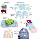 Fareto New Born Baby monsoon season Hospital Essentials (61 in 1) (0-6 months)(Grey Moon)