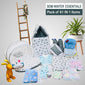 Fareto New Born Baby monsoon season Hospital Essentials (61 in 1) (0-6 months)(Grey Moon)