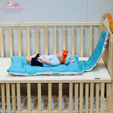 FARETO COMBO OF BABY MATTRESS WITH NET | SLEEPING BAG | 4 PCS BEDDING SET(0-6 MONTHS)(PISTA GREEN SPRIAL)