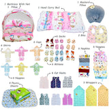 Fareto New Born Baby Hospital essentials Combo 60 in 1(0-6 Months)(F99)
