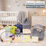 FARETO BABY PREMIUM QUALITY 77 IN 1 COMBO FOR SUMMER SEASON | SUPERSOFT COTTON (0-6 MONTHS)(F736)