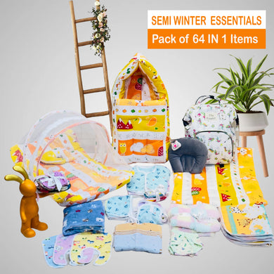 FARETO NEW BORN BABY WINTER ESSENTIALS 64 IN 1 NEW COMBO (0-6 MONTHS)(F503)