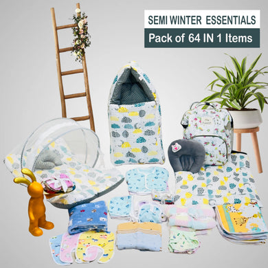 FARETO NEW BORN BABY WINTER ESSENTIALS 64 IN 1 NEW COMBO (0-6 MONTHS)(F483)