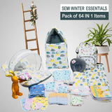 FARETO NEW BORN BABY WINTER ESSENTIALS 64 IN 1 NEW COMBO (0-6 MONTHS)(F483)