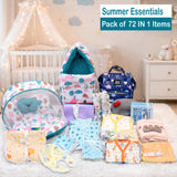 FARETO PREMIUM QUALITY BABY SUMMER ESSENTIALS 72 IN 1 NEW COMBO (0-6MONTHS)(F357)
